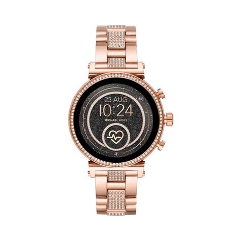 michael kors ladies watch blue strap|Michael Kors smartwatch straps.